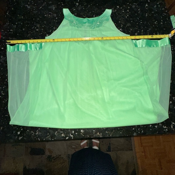 Gossard Artemis Vintage 60’s Seafoam Green 1104 Nightgown Robe Set In Nylon - Picture 5 of 6